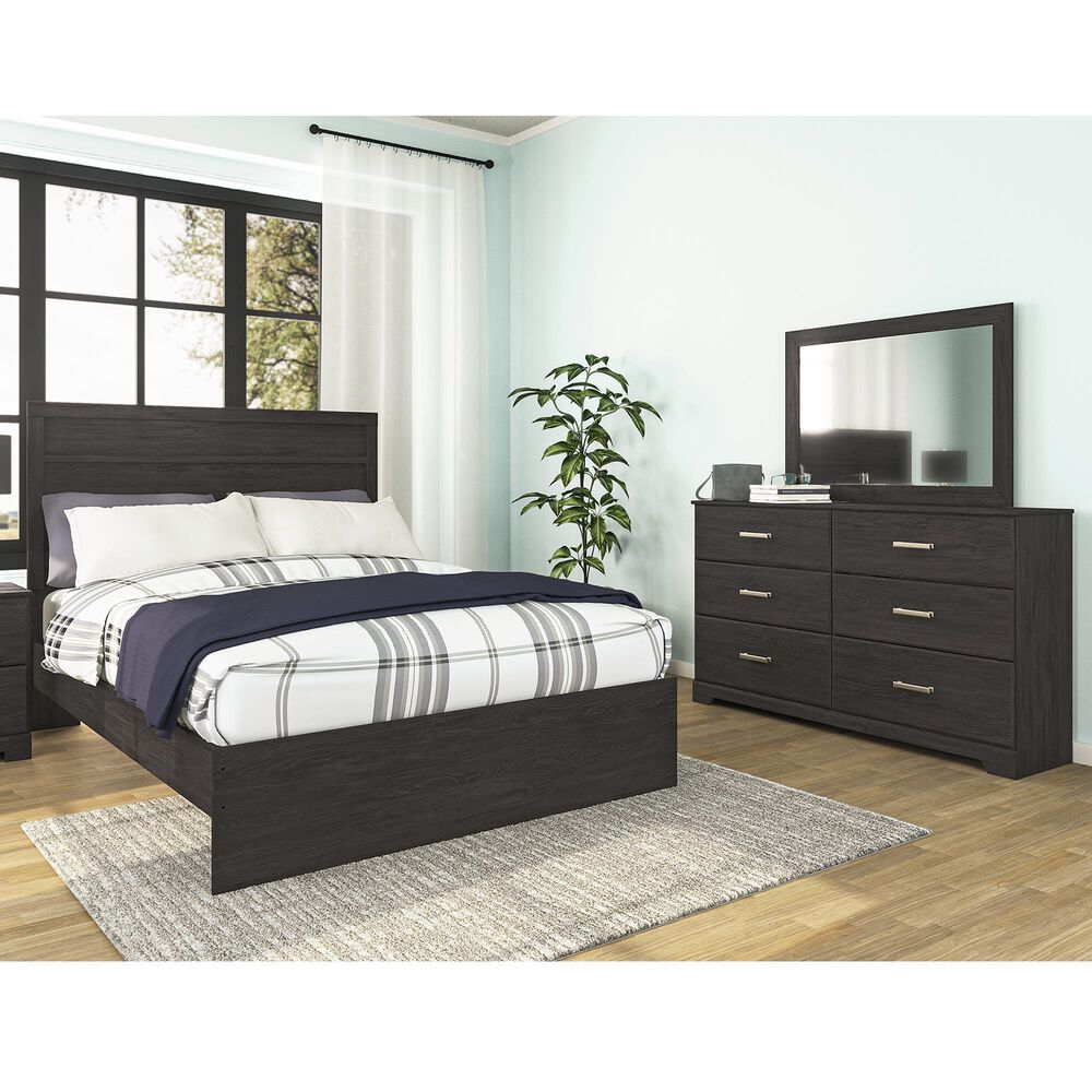 Ashley Belachime 3 Piece Queen Bedroom Set in Dark Charcoal, , large