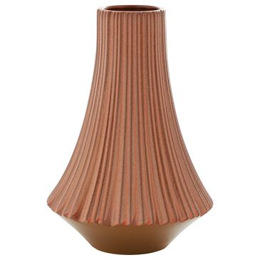 Maple and Jade 13" x 9" Modern Vase in Light Rust and Terracotta, , large