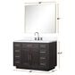 Lexora Home Abbey 48" Single Bathroom Vanity in Brown Oak with 2 cm White Cultured Marble Top and Rectangular Sink, , large
