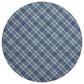 Dalyn Rug Company Soft Essentials Plaid Navy 8" Round Indoor/Outdoor Area Rug, , large