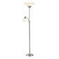 Living Essentials Piedmont Combo Torchiere Floor Lamp in Satin Steel, , large