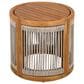 Hearth and Haven Outdoor Round Acacia Wood Side Table with Handwoven Rope Accents in Natural, , large