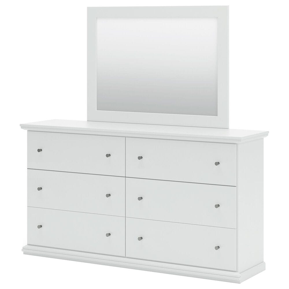 Ashley Bostwick Shoals 5-Piece King Panel Bedroom Set in White, , large
