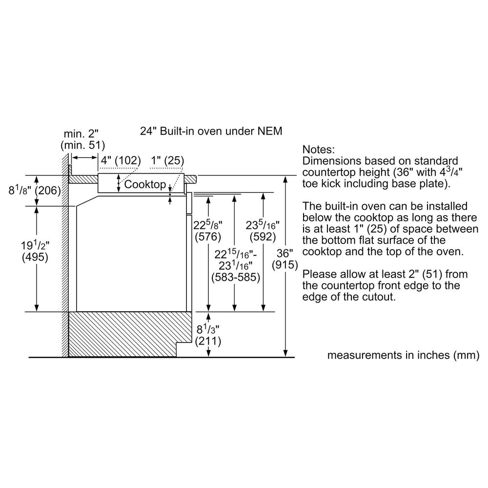 Bosch 500 Series 24&quot; Single Electric Wall Oven with Convection in Stainless Steel, , large