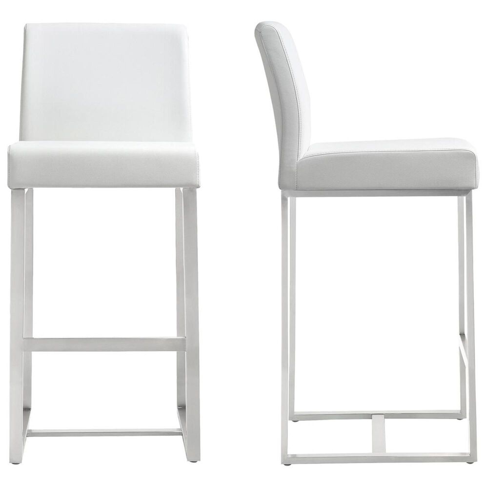 Tov Furniture Denmark Counter Stool in White (Set of 2), , large