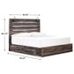 Ashley Drystan King Storage Bed with 2 Drawers in Brown Rustic, , large