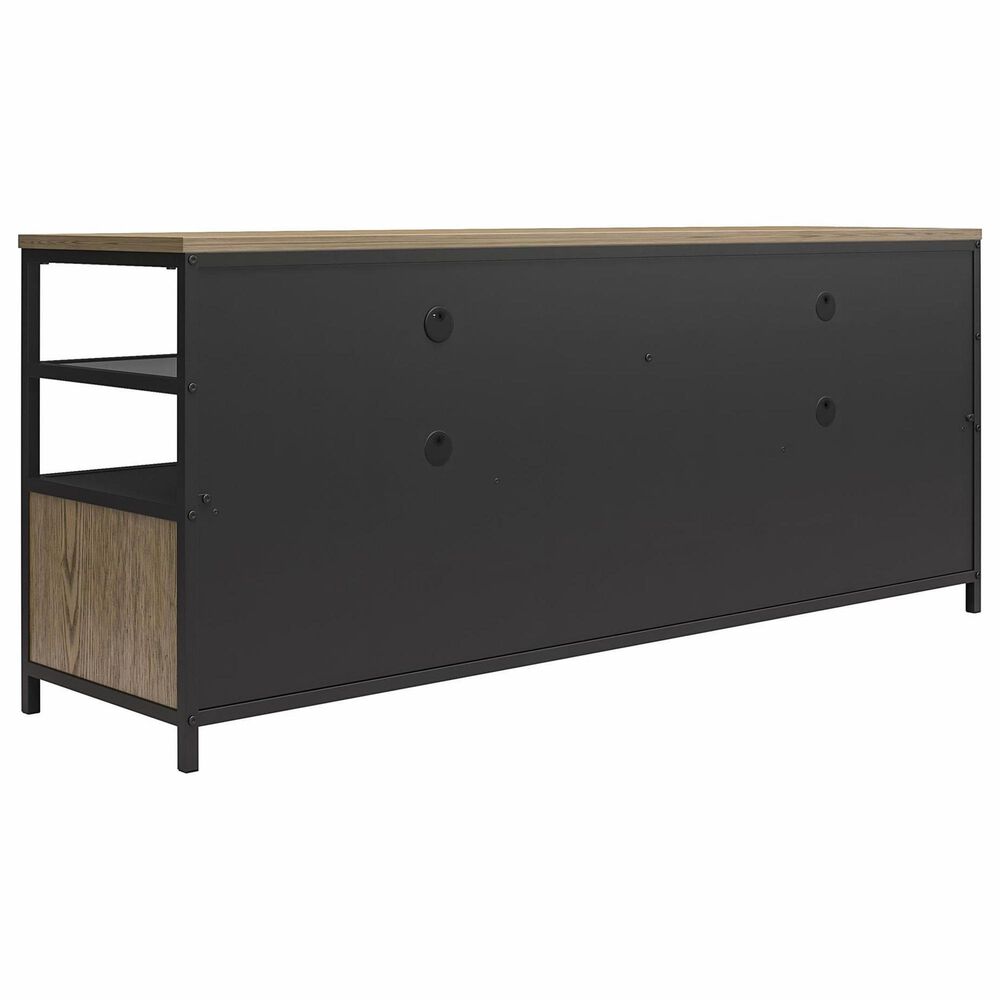 DHP Structure 60&quot; TV Stand in Sterling Oak, Matte Black and Smoked Black, , large