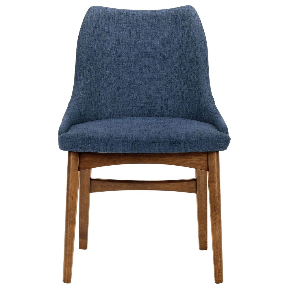 Blue River Westmont and Azalea 5-Piece Dining Set with Blue Cushion in Walnut, , large