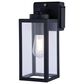 Vaxcel International Co. Ltd. Lombard 1-Light Outdoor Wall Light with GFCI Outlet in Textured Black, , large