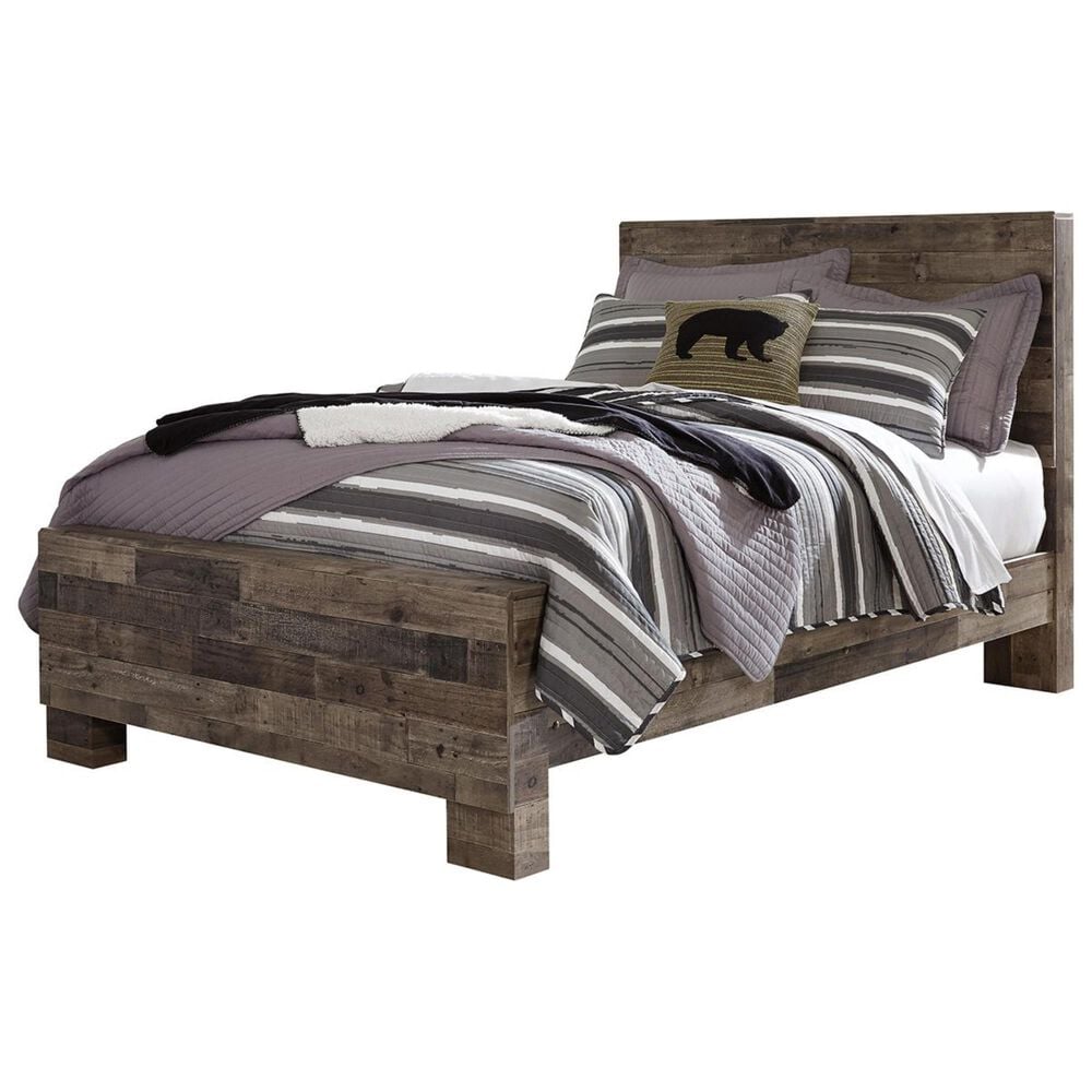 Ashley Derekson 4 Piece Full Panel Bed Set in Rustic Gray, , large