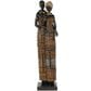 Maple and Jade Family Tall African Decorative Sculpture with Jewels in Matte Black, Gold, Copper, Bronze and White, , large