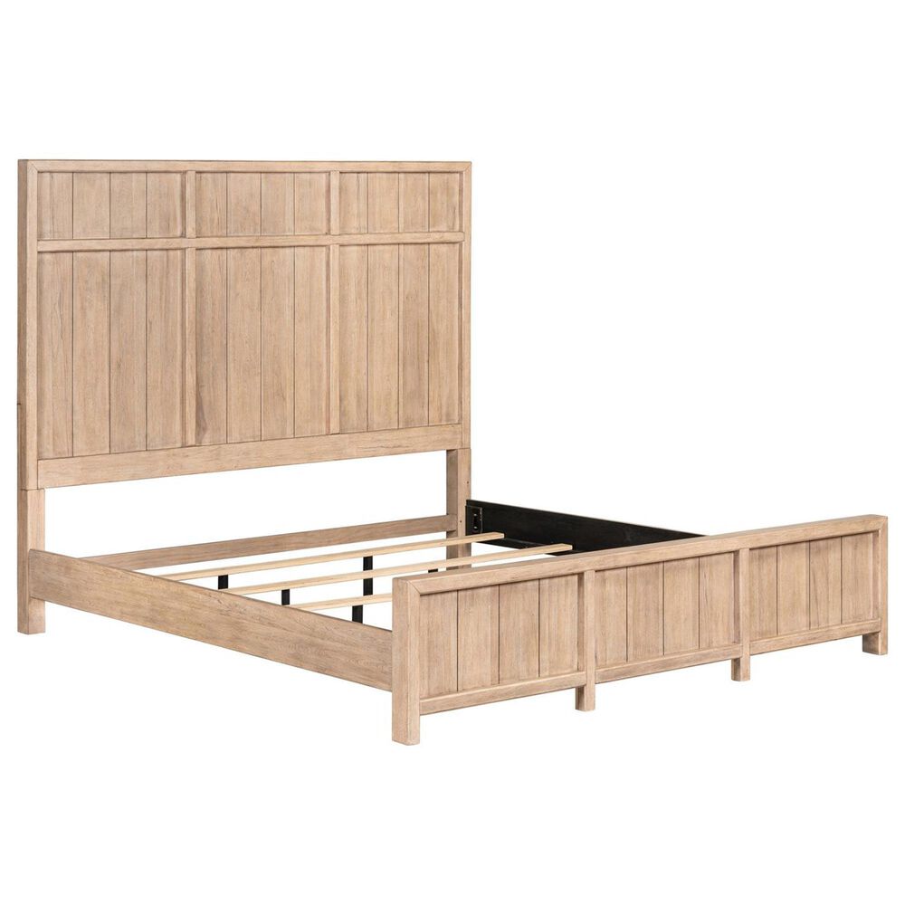 Belle Furnishings Proximity Place King Panel Bed with Two Nightstands in Barley Buff, , large