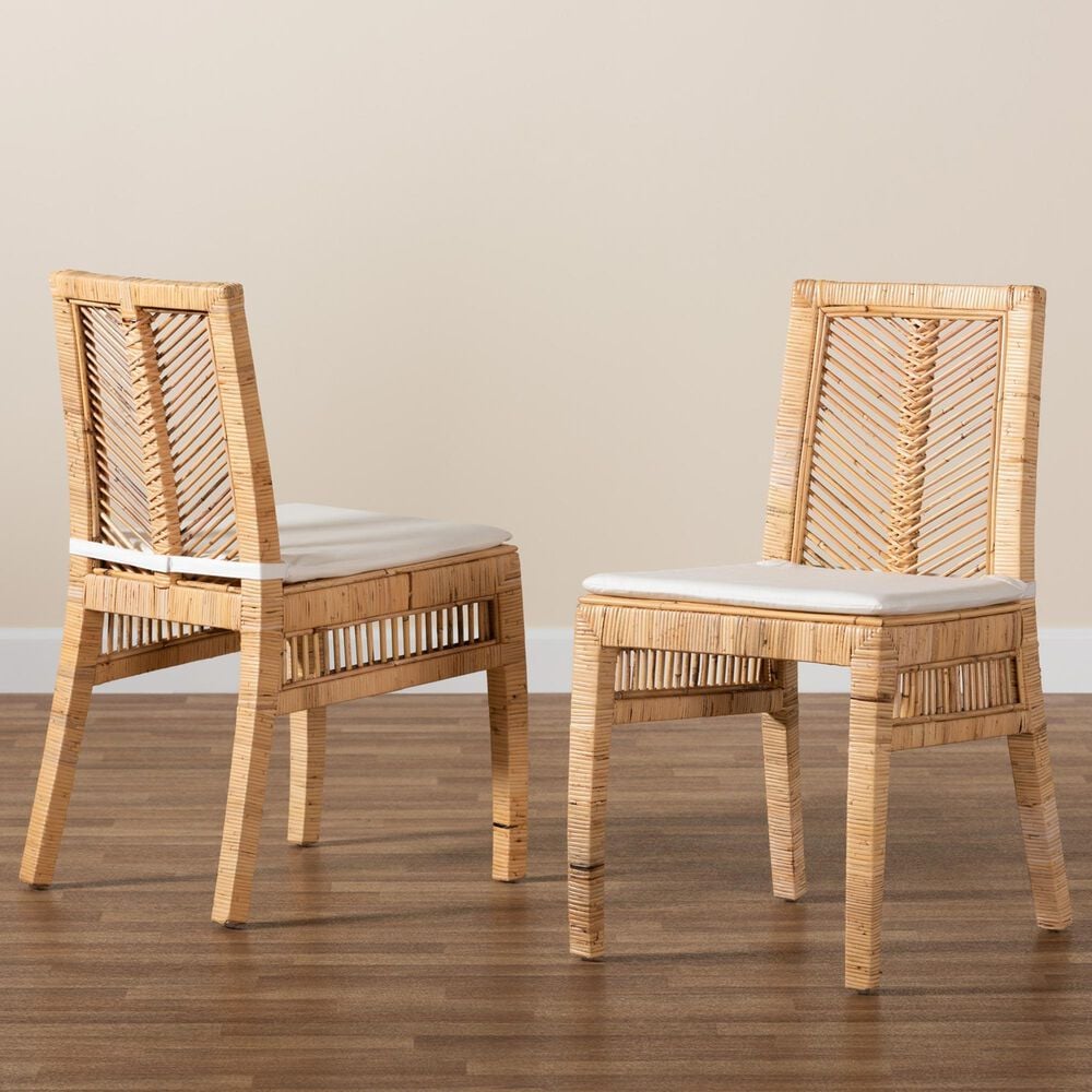 Baxton Studio Suci Side Chair in Natural Brown (Set of 2), , large