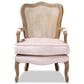Baxton Studio Vallea Arm Chair in Light Pink, , large