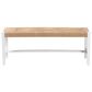 Baxton Studio Prita Dining Bench in White and Brown, , large