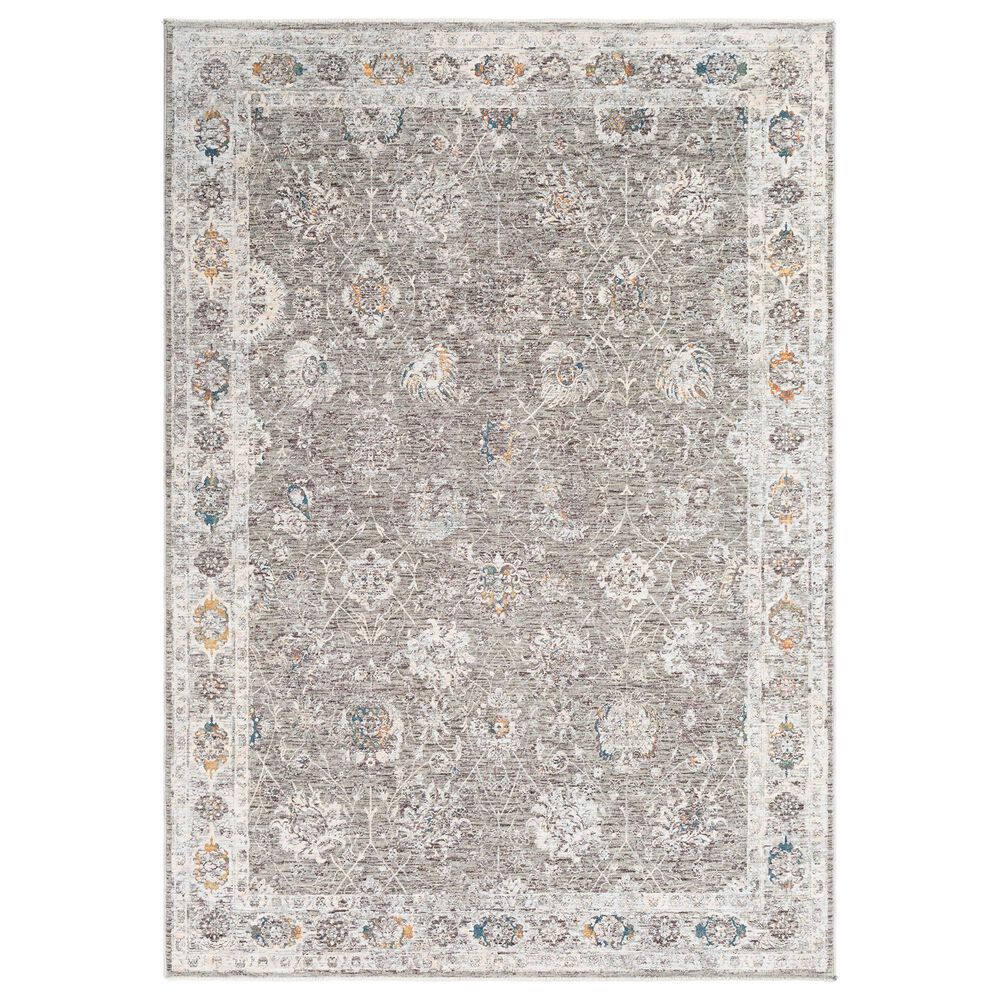 Surya Presidential PDT-2307 3"3" x 5" Gray and Orange Area Rug, , large