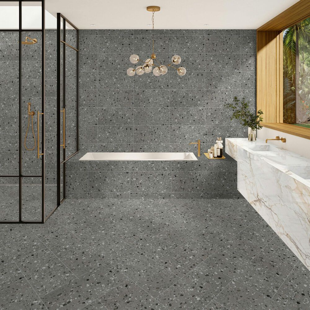Dal-Tile Poke Smoke Flecks 12" x 24" Porcelain Tile, , large