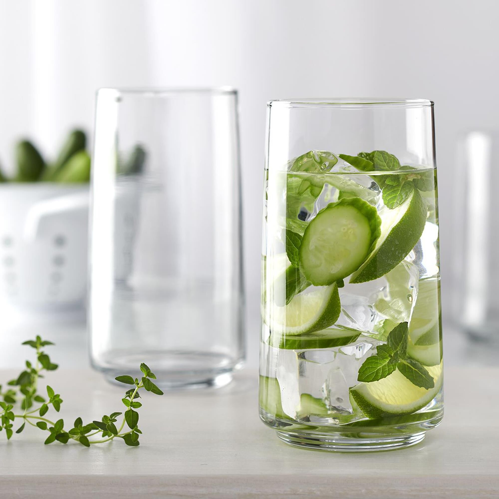 Glass shop drinkware set