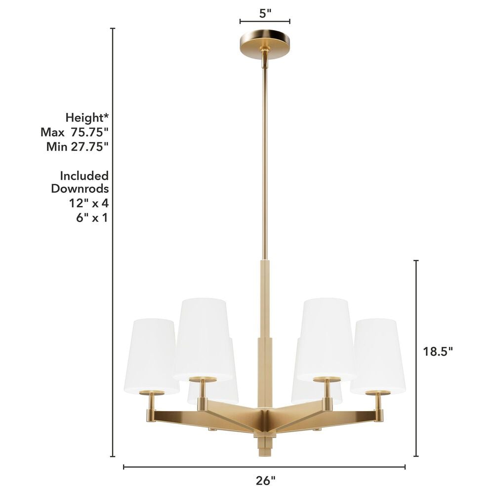 Hunter Nolita 6-Light Chandelier in Alturas Gold, , large