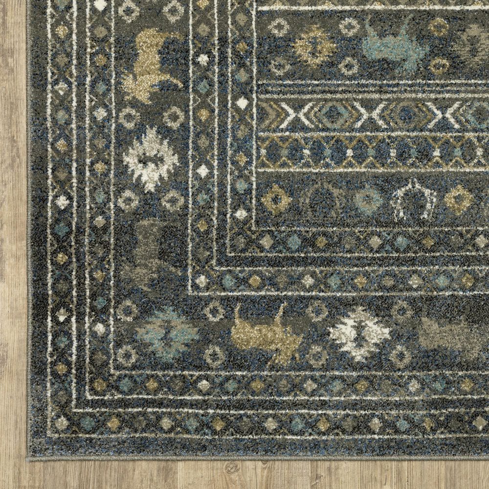 Oriental Weavers Venice 9&#39;10&quot; x 12&#39;10&quot; Blue and Gold Area Rug, , large