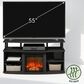 HOMLUX 47" TV Stand with No Heat Electric Fireplace in Americano and Black, , large