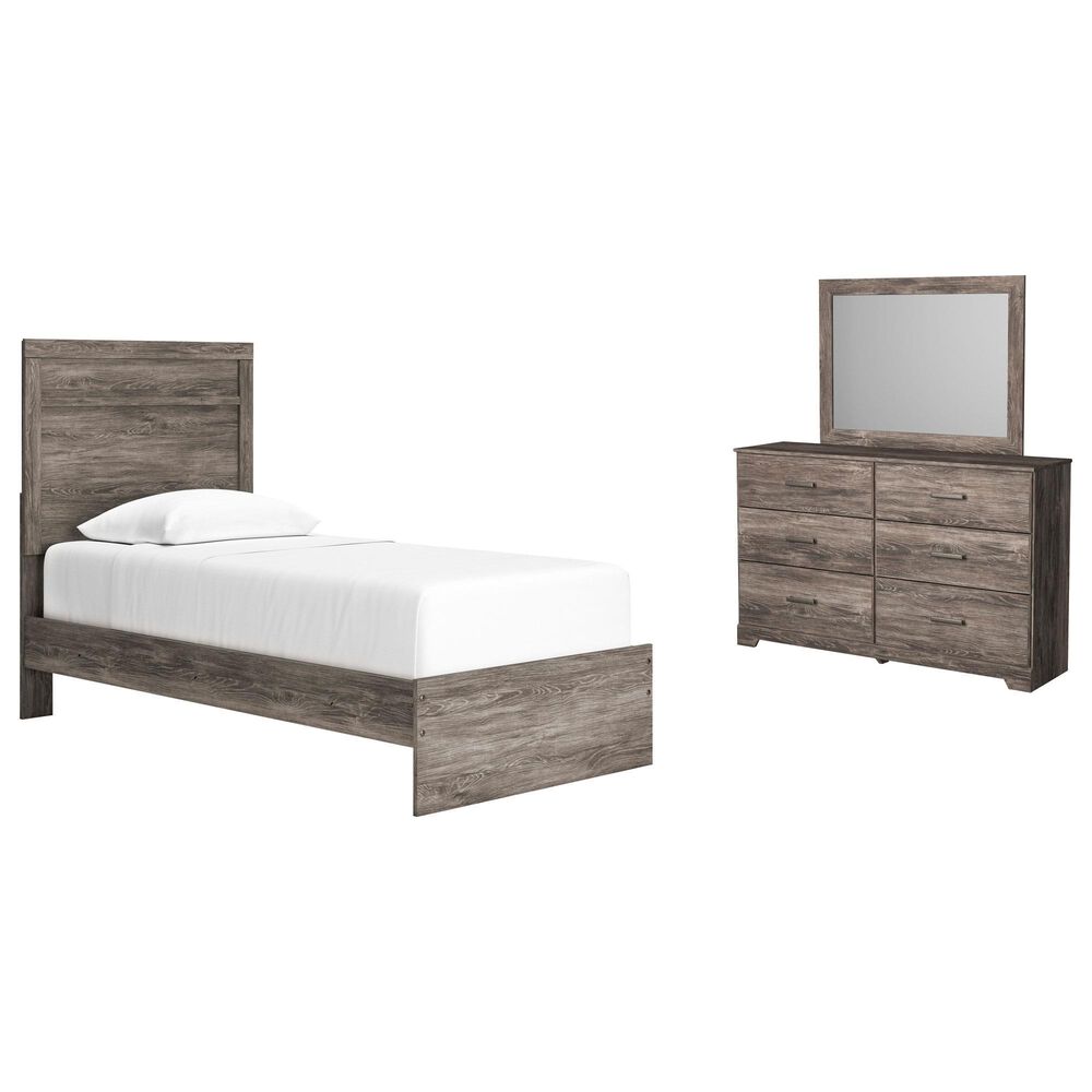 Ashley Ralinksi 3-Piece Twin Panel Bed Set in Gray, , large