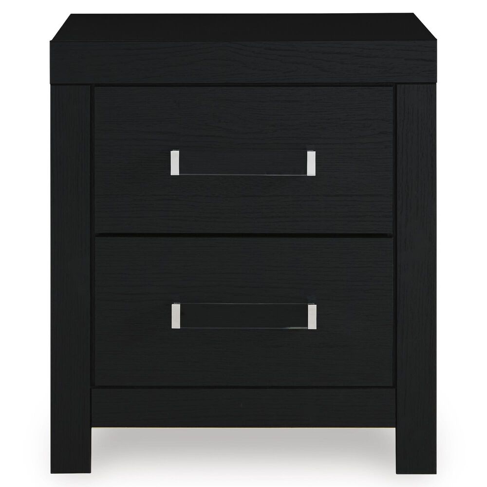 Ashley Maeling Queen LED Panel Bed with Dresser and Nightstand in Matte Black, , large