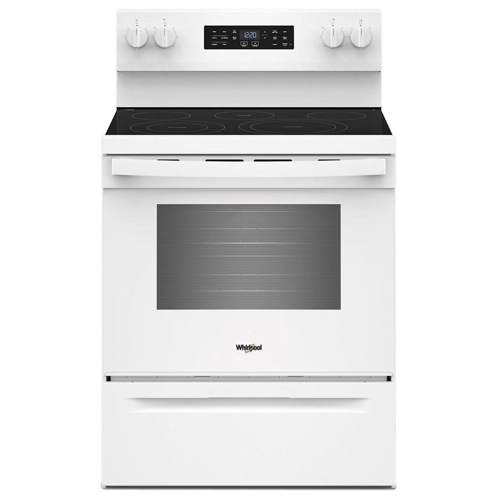 Whirlpool 5.3 Cu. Ft. Electric Range with Air Cooking Technology in White, , large