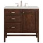 James Martin Vanities Addison 36" Single Bathroom Vanity in Mid-Century Acacia with 3 cm Lime Delight Quartz Top and Rectangular Sink, , large