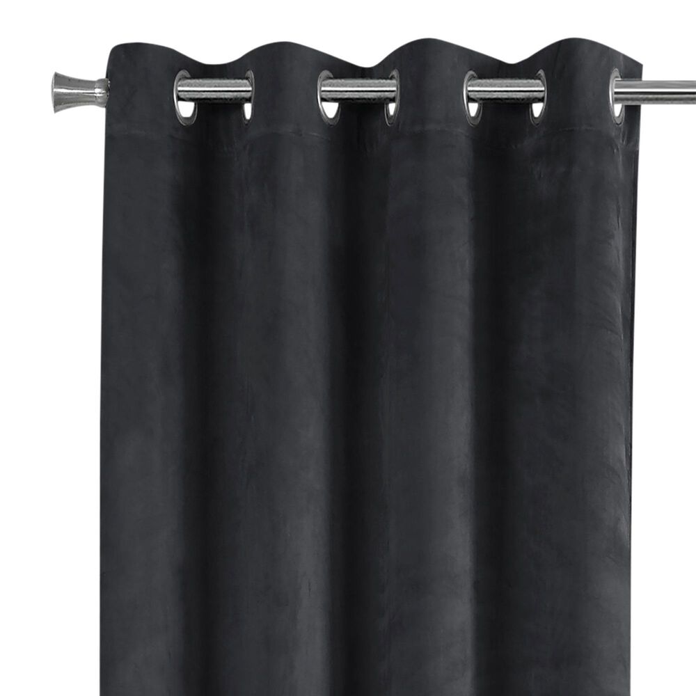 Monarch Specialties 52&quot; x 95&quot; Curtain Panel in Dark Grey &#40;Set of 2&#41;, , large