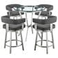 Blue River Naomi and Lorin 5-Piece Counter Height Dining Set in Stainless Steel, , large