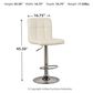 Signature Design by Ashley Bellatier Adjustable Barstool in Bone and Chrome , , large