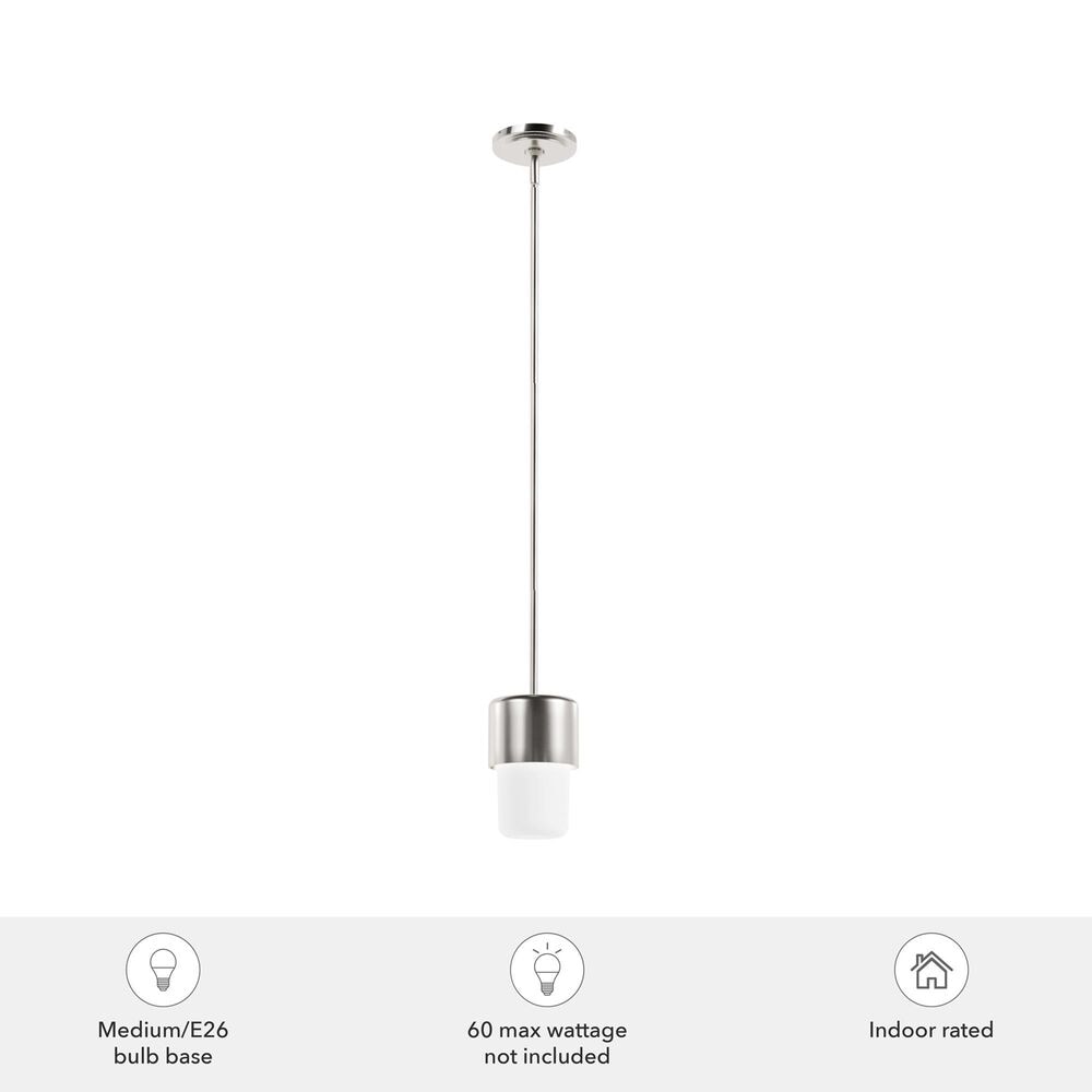 Hunter Station 1-Light Mini Pendant in Brushed Nickel, , large