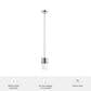 Hunter Station 1-Light Mini Pendant in Brushed Nickel, , large