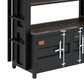 Furniture of America Katz 5 Shelves Bookcase with Ladder in Black/Dark Oak, , large