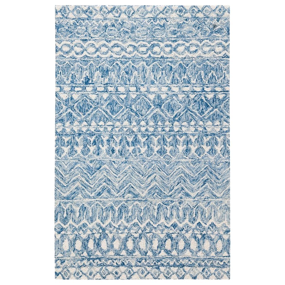 Safavieh Micro-Loop MLP502M 3" x 5" Blue and Ivory Area Rug, , large
