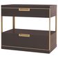 Century Cadence 2-Drawer Nightstand in Mocha and Antique Brass, , large
