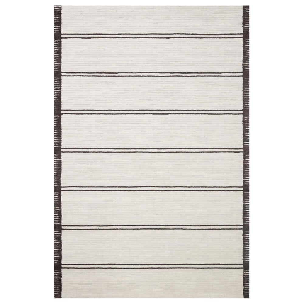 Magnolia Home Logan 8"6" x 12" White and Mocha Area Rug, , large
