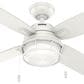 Hunter Ocala 52" Outdoor Ceiling Fan with LED Lights in Fresh White, , large