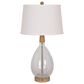 Lamps Per Se 28" Glass Table Lamp in Clear and Natural, , large