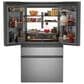 Cafe 28.7 Cu. Ft. Smart 4-Door Refrigerator with Dual Dispense AutoFill Pitcher in Platinum Glass, , large