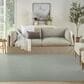Nourison Courtyard Ivory and Aqua 7" x 10" Indoor/Outdoor Area Rug, , large