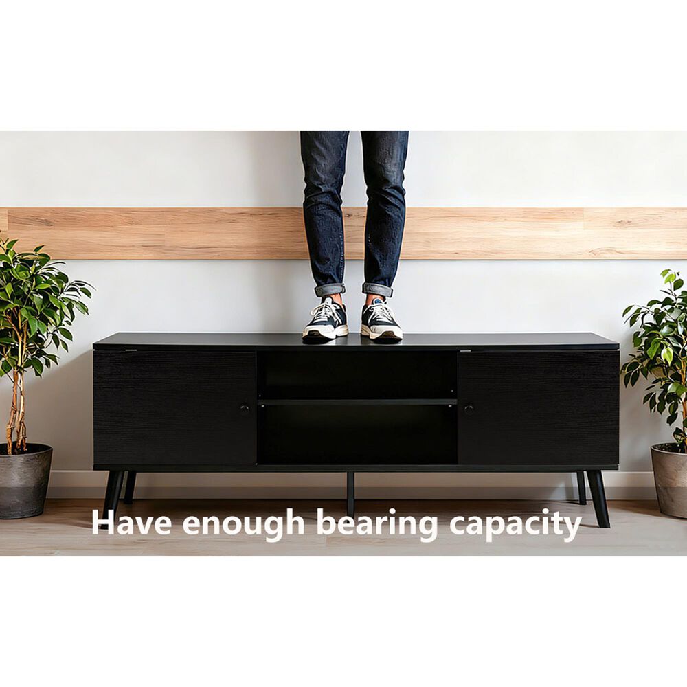 FDW 53.5" TV Stand in Black, , large