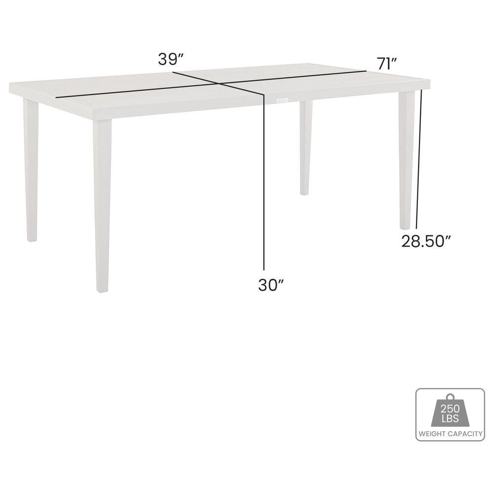 Blue River Grenada Outdoor Rectangular Dining Table in Gray - Table Only, , large