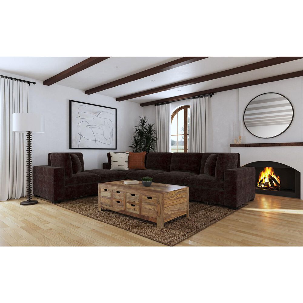 Coaster Lakeview Armless Chair in Dark Chocolate, , large