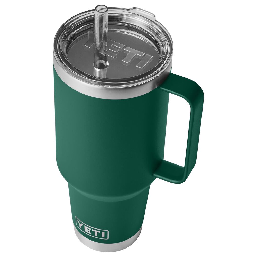 YETI Rambler 42 Oz Straw Mug with Straw Lid in Black Forest Green, , large