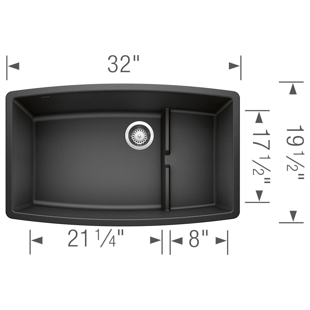 Blanco Performa 32&quot; Cascade Kitchen Sink with Colander in Anthracite, , large