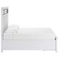 Ashley Ashbryn King Storage Bed and Two Nightstands in White and Oak, , large