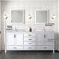 Lexora Home Jacques 80" Double Bathroom Vanity Cabinet Only in Dark Grey and 30" Mirrors, , large