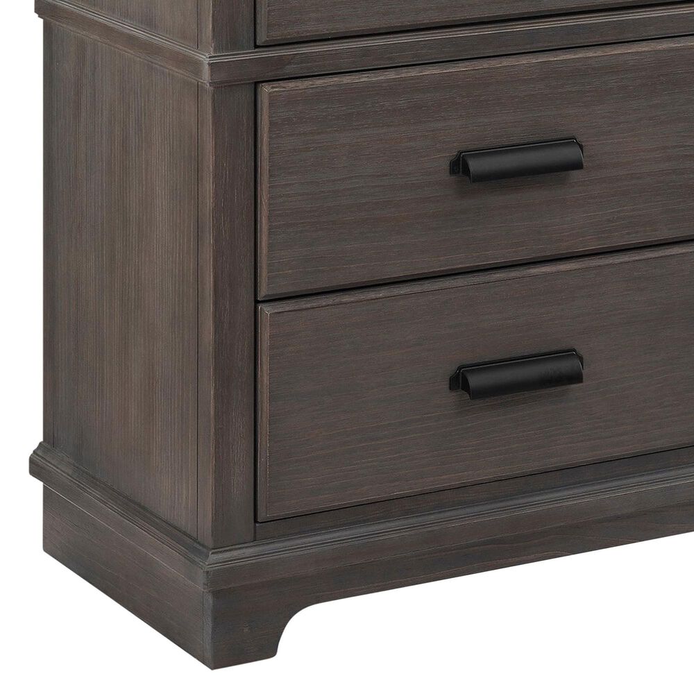 Delta Children Asher 6-Drawer Dresser with Changing Top in Rustic Grey, , large